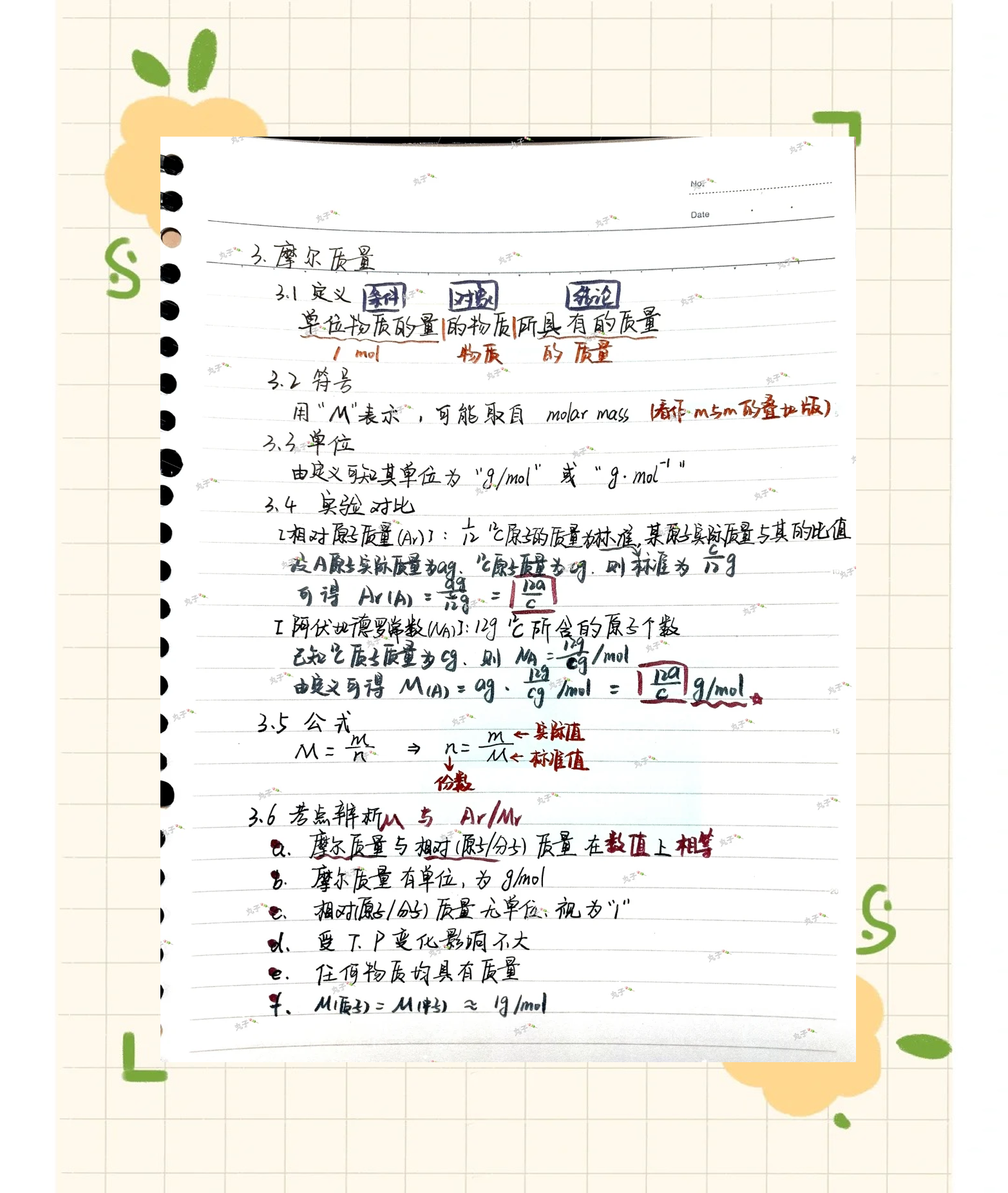 平均摩尔质量
